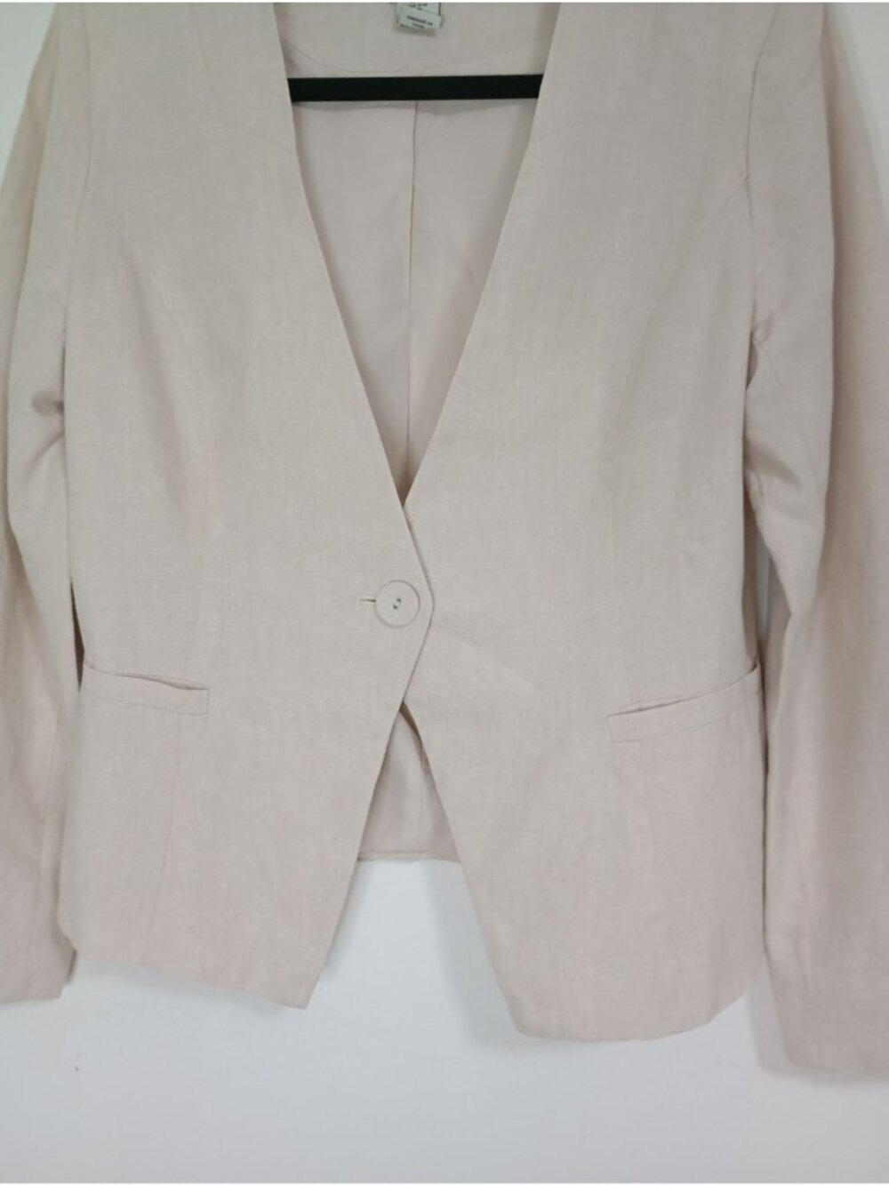 Joie Beige Linen Blend Single-Button Blazer Jacket Womens Size M - Picture 5 of 11